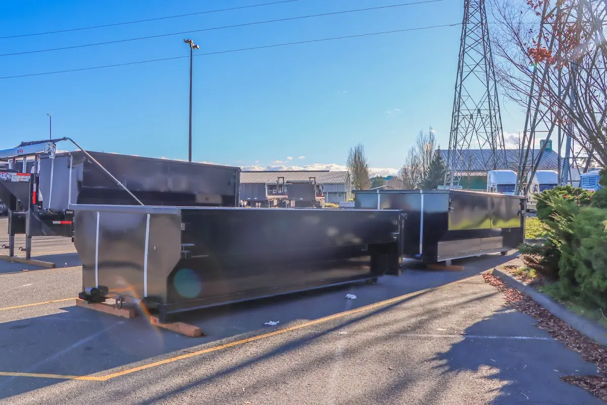 Roll-off dumpster ready for waste disposal at job site for Estate Cleanout Dumpster Rental in Buffalo